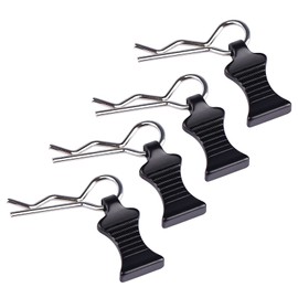 RC Car Clips R Pins Shell Replacement for 1/10 1/12 RC Crawler Truck Buggy (Black)