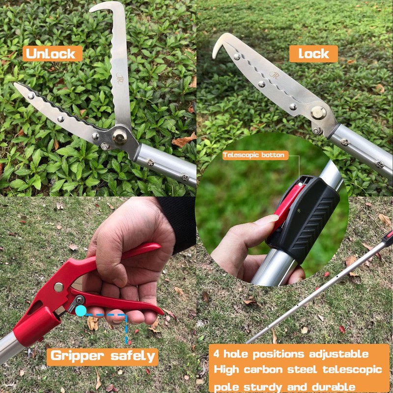 SYFRLLC 7.3ft Snake Catcher Tongs Grabber Professional Traps Stick Heavy
