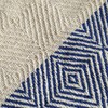 RAJRANG Blue Throw Blanket with Decorative Tassel Cotton Rustic Throws