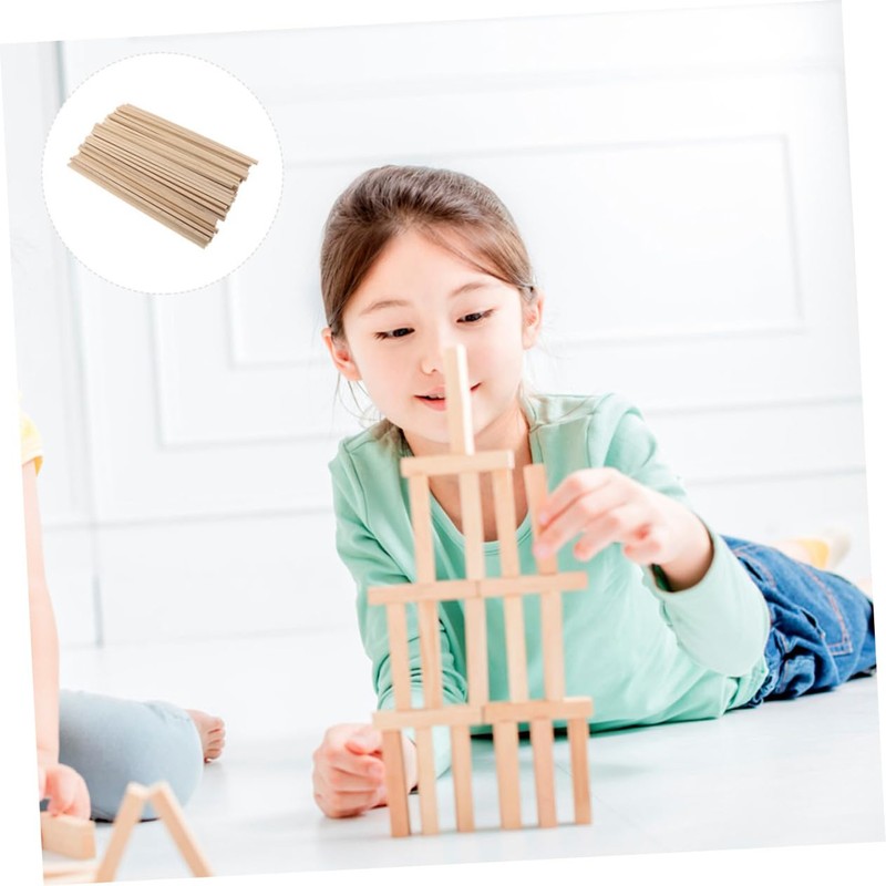 Operitacx 30pcs Square Wooden Sticks for Craft DIY Projects Long