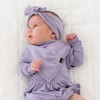 KYTE BABY Rayon Made From Bamboo Bow, (3-6 Months, Taro)