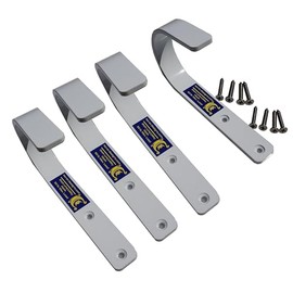 Norsk Designs LLC Marine Dock Hooks, Heavy-Duty Aluminum, 50 lb Capacity, White, Set of 4