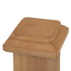 4x4 Traditional Flat Wood Post Caps (5-Pack) - One-Piece Miterless