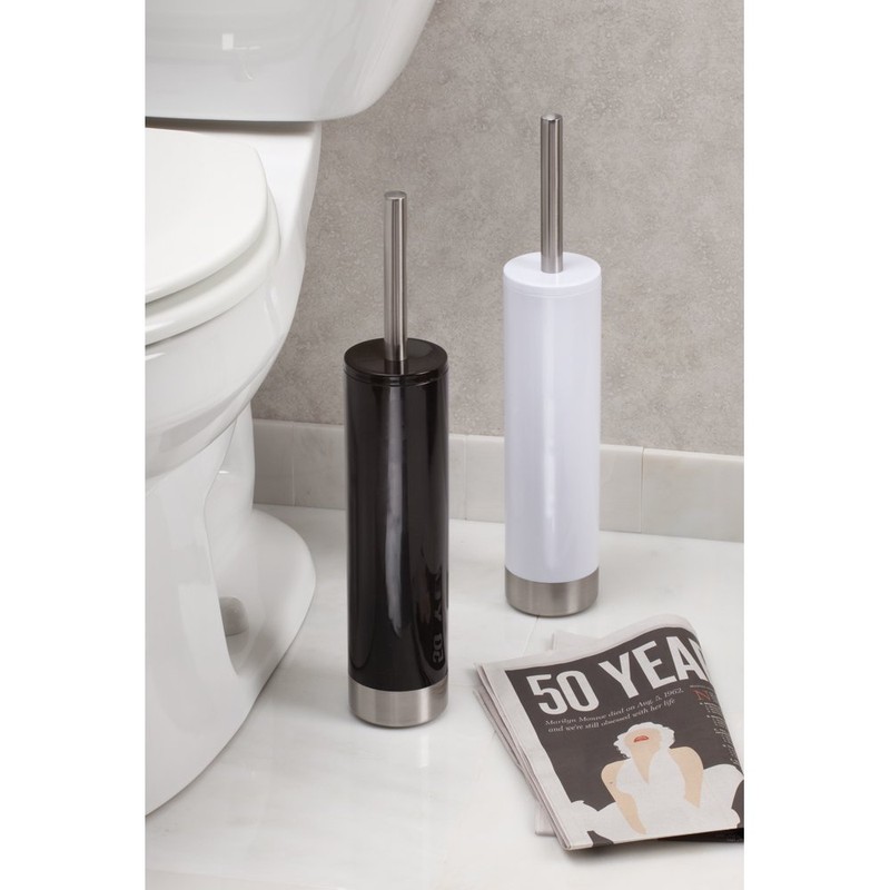 iDesign Slim Toilet Bowl Brush and Holder for Bathroom Storage