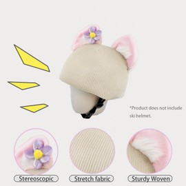 Soapjuice Ski Helmet Cover,Fun and Eye-Catching Knitted Hat, Snowboarding and Skiing Helmet Accessory,Fits Most Standard Helmets,Winter Headgear (Lina)