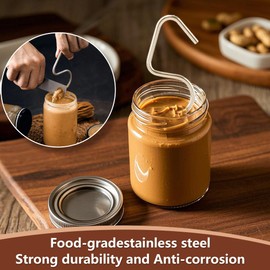 VEOOK Peanut Butter Stirrer Tool Set - Effortlessly Mixes Nut Butters, Perfect for Breads, Cakes & Cookies - Includes Scraper - Premium Kitchen Essential for Delicious Salads Tool(PBT-01)