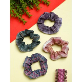 Yellow Chimes Scrunchies for Women Hair Accessories for Women 4 Pcs Satin Scrunchies Set Rubber Bands Multicolor Scrunchie Ponytail Holders Hair Ties for Women and Girls Gifts for Women and Girls, 1