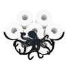 Metal Octopus Paper Holders,Funny Black Animals Paper Storage Holders Stand