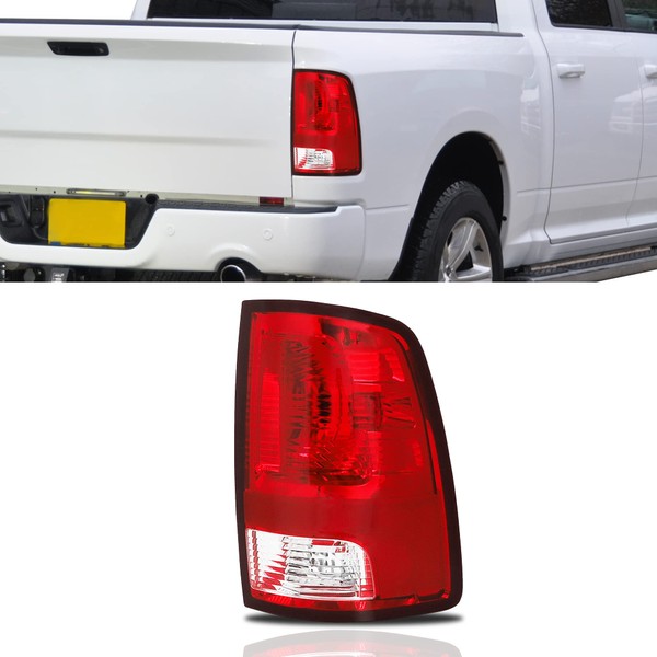 Jenuo Tail Light Assembly Fit for 2009-2018 2009 2010 2011 2012 2013 2014 2015 2016 2017 2018 09 10 11 12 13 14 15 16 17 18 Dodge Ram 1500 2500 3500 Taillight Right Passenger Side (Bulbs Not Include)