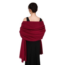 SWAT PANY Ladies Scarf Red Scarfs for Women Pashmina Shawls and Wraps for Wedding Winter
