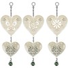 Quickdraw Supplies Set of 3 Hanging Heart Decorations Garden Ornament