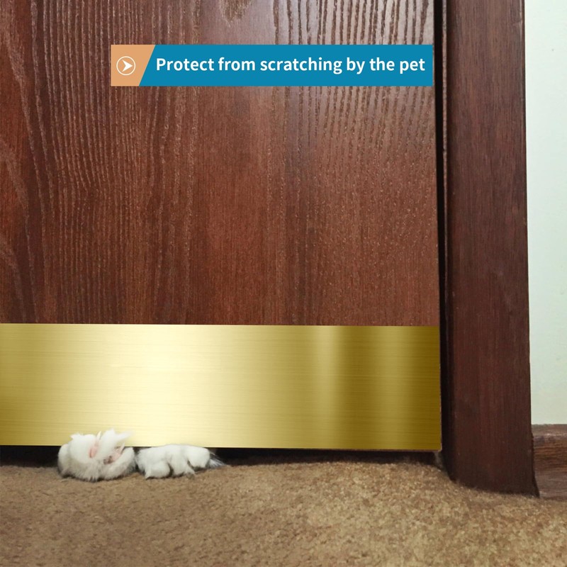 Sanbege Stainless Steel Door Kick Plate, 6" x 30" Door
