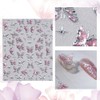 Mulaibdin 3 Pcs Butterfly Nail Art Stickers Decals, 5D Embossed