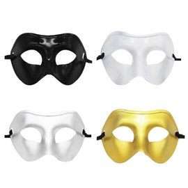 AOVNA 4 Pieces Masquerade Mask Mardi Gras Mask Zorro Mask Greek Roman Party Mask for Man Women