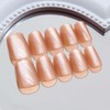 Enppode Short Press on Nails Square Fake Nails Glossy Stick
