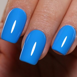 Imtiti Bright Blue Gel Nail Polish, 1Pcs Blue Soak Off UV LED Gel Polish, Long Lasting, Nail Art Manicure Salon DIY at Home for Spring and Summer (0.34 Fl Oz-991)