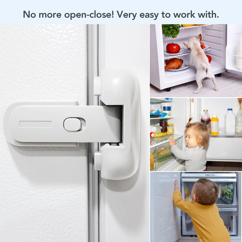 Moonybaby Baby Safety Freezer Door Latches to Keep Closed, Also