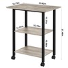 Lerliuo 3-Tier Printer Stand, Industrial Mobile Printer Table with Storage