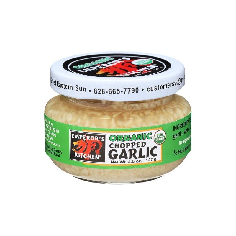 Emperor's Kitchen Organic Chopped Garlic, 4.5 Ounce (Pack of 12)