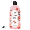 Happy Bath Flore Body Wash Musk Rose, 900g, 3 packs / 해피바스 플로레 바디워시 머스크 로즈, 900g, 3개