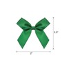 MECCANIXITY 50Pcs Mini Ribbon Bow 2.5" Mini Fabric Satin Ribbon