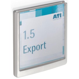 Durable Click Information Sign 149 x 148.5 mm White | Door and Wall Sign | Includes Fittings | Ideal for Offices, Hotels, Public Buildings, etc.