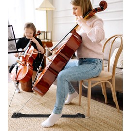 Newellsail Cello End Pin Anchor Adjustable Cello Anchor Holder Non-Slip Stopper Stand with Metal D-Ring and Thickened Sponge Cello Non-Slip Device for Cellist Exercises