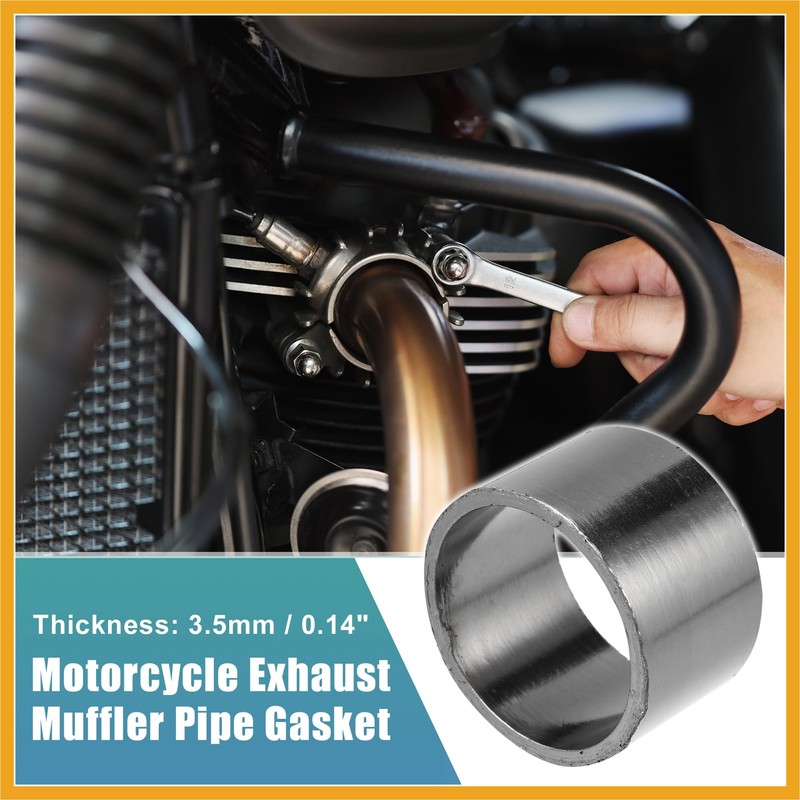 Partuto 45mm ID 52 mm OD Motorcycle Exhaust Muffler Pipe