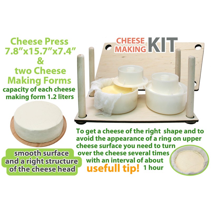 Wooden Cheese Press for Cheese Making Supplies 16 in Wooden