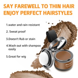 Root Touch Up Instantly Gray Hair Coverage Hairline Powder, Root Cover Up Conceal Hair Loss For Women Men,Hair Fibers For Thinning Hair (Dark Blonde)