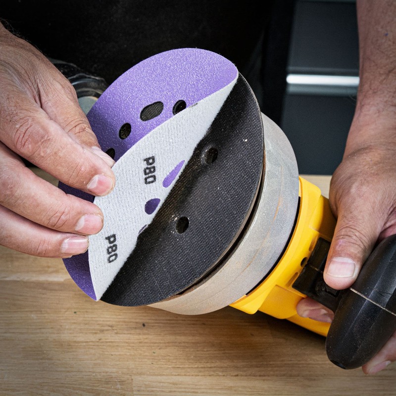 Trend Zirconium 125mm Random Orbit 80 Grit Abrasive Sanding Discs,