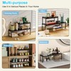 2 Pack Expandable Cabinet Countertop Shelves, Stackable Shelves Organizers For