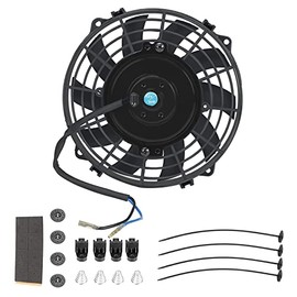 Gooeap 7 Inch Slim Fan Push Pull Electric Radiator Cooling Fan Black 12V 800 CFM Mount Kit Universalï¼7'')