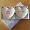 twelveNYC Set of 2 Porcelain Ceramic Heart Shaped Jewelry Trays