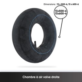 SKANA Straight Valve Inner Tube - Dimensions 13 x 500-6, 13 x 600-6 - Length 0.230 m - Width 0.125 m - Height 0.050 m - Volume 0.001 m3 - Gross Weight 0.299 kg