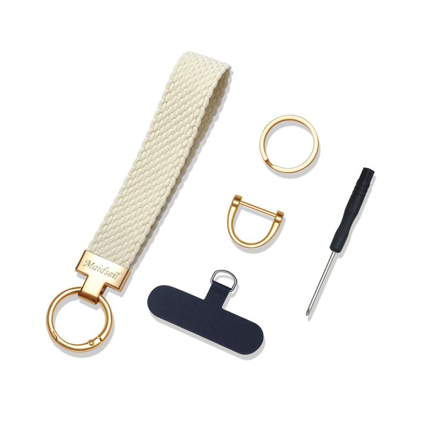 Maidsail Green Stretchy Wristlet Keychain – Cute for Women, woven