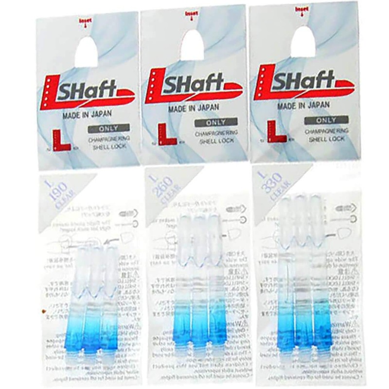 L-Style L-Shaft Lock Straight Twotone Transparent Blue, fls1012