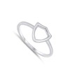 Classic Simple Open Shield Crest Ring New .925 Sterling Silver
