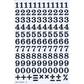 （シャシャン）XIAXIN 防水 PVC製 数字 シール ナンバー ステッカー セット 耐候 耐水 番号 シール キャラクター 表札 ラベル スーツケース ネームプレート ロッカー 屋内外 兼用 TS-122B (ブラックＸ１)