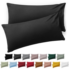 Blumtal Set of 2 Cushion Covers, 40 x 80 cm, with Envelope Closure, Pillow Case Made of Soft Brushed Microfibre Fabric, Oeko-Tex® Certified, Anthracite