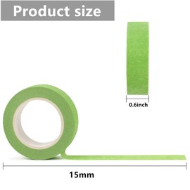 Colored Masking Tape, 12 RollsRainbow Colors Painters Tape Colorful Craft Art Paper for Kids Labeling Arts Crafts DIY Decorative Coding Decoration Teaching Supplies