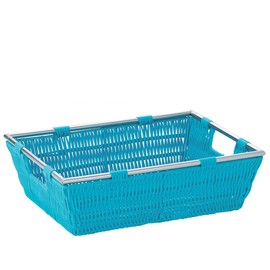kela "Noblesse Basket, Plastic, Turquoise, 33 x 25 x 10 cm