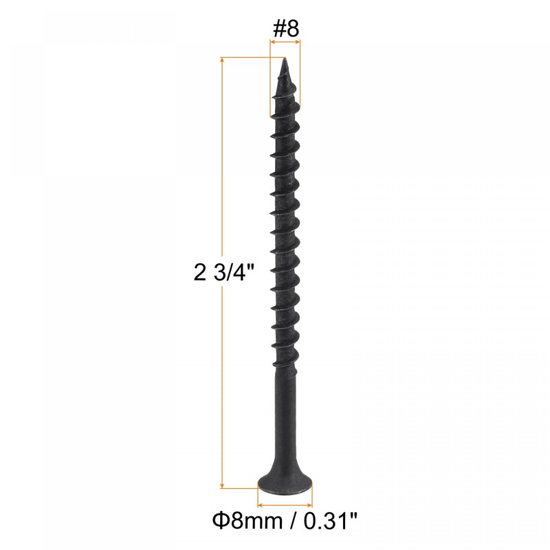 sourcing map #8 x 2 3/4-Inch Wood Screws Phillips Flat