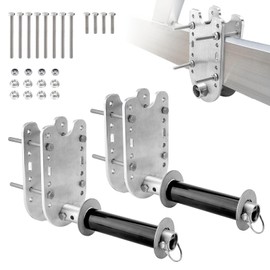 Metlead 2 Pack Boat Lift Wheel Kit, Adjustable Boat Lift Wheel Bracket, Aluminium Mounting Plates for Boat Lift Installation Wheel Kits, Fit Universal Lifts and Dock Shafts