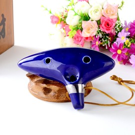 TOTMC 12 Hole Ocarina Ceramic Alto C Legend of Zelda Zelda Ocarina Flute Blue