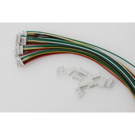 HSF 20 Sets 28 AWG JST MX 1.25mm 5 Pin Connector Plug Male with 150mm Connector Cable Wire and Motherboard Connector for Signal Transmission, LED Lights, Toys, Speakers, etc