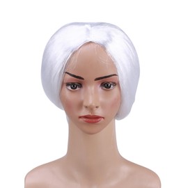 FRCOLOR peluca blanca para disfraz de anciana peluca de mujer de edad peluca blanca de anciana peluca de mujer vieja peluca de la abuela pelucas de anciana sombrerería anciano