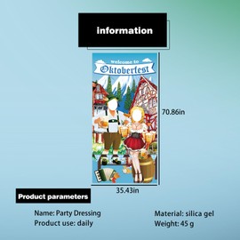 CLDURHGE Oktoberfest Photo Prop Banner, Decorative Oktoberfest Photo Prop Banner Oktoberfest Decoration Bavarian Photo Wall Oktoberfest Background Decoration (180 x 90 cm)