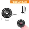 Black Neodymium Magnets Extra Strong, Pack of 8 16 mm