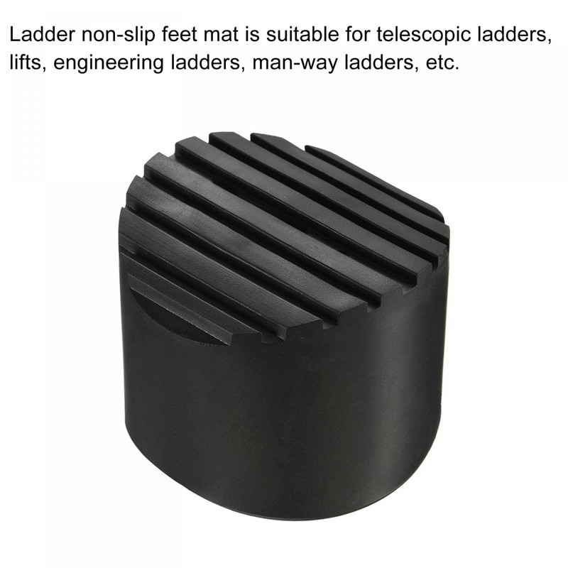 sourcing map Ladder Non-Slip Feet Mat 68mm ID Rubber Round